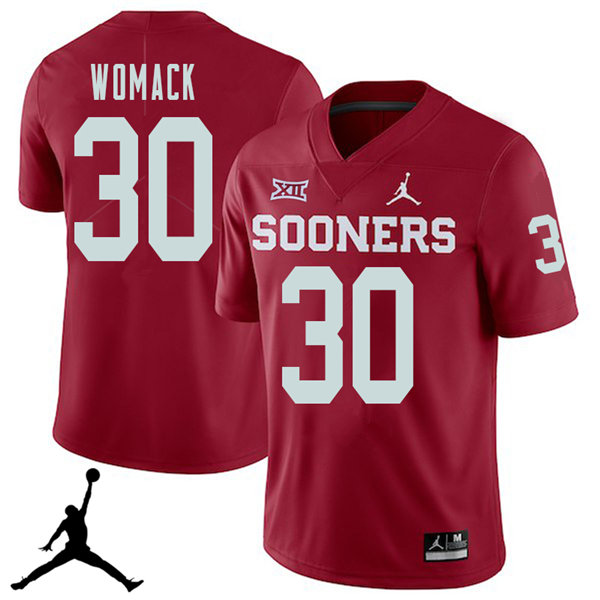 Oklahoma Sooners #30 Nathan Womack 2018 College Football Jerseys Sale-Crimson